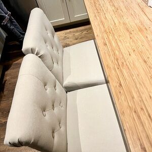 Elegant Cream Upholstered bar Chairs